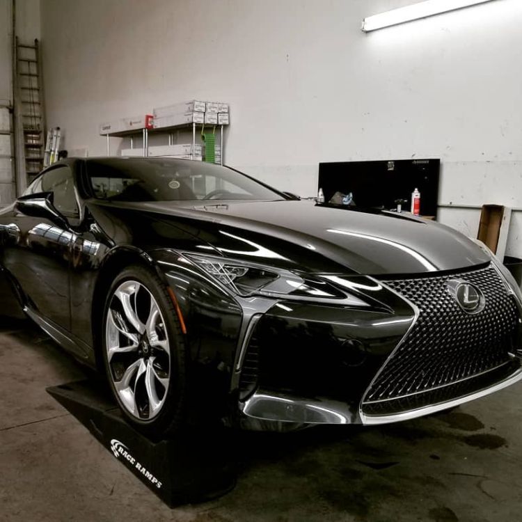 Black Lexus LC luxury coupe